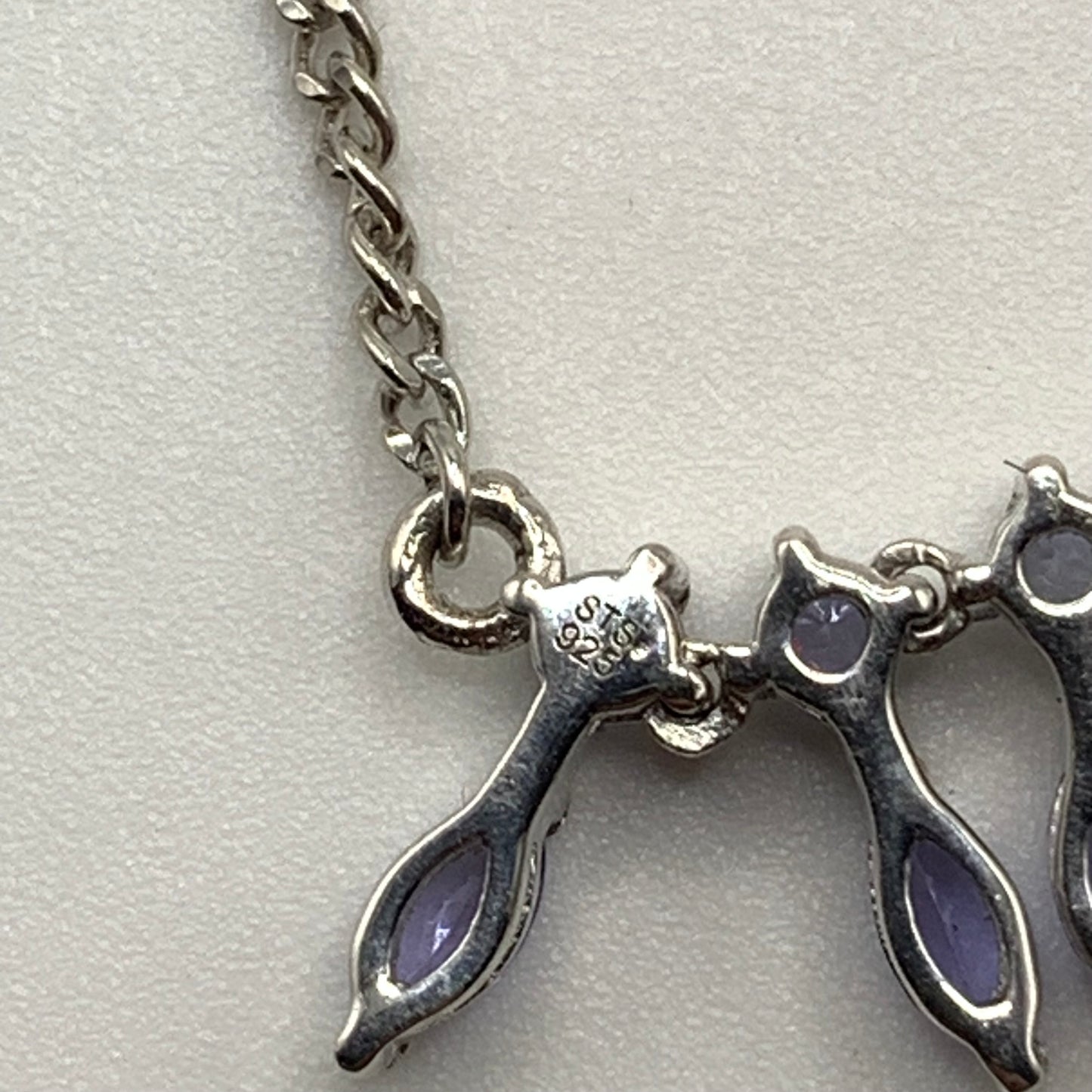 STS Sterling silver and Tanzanite gemstone necklace