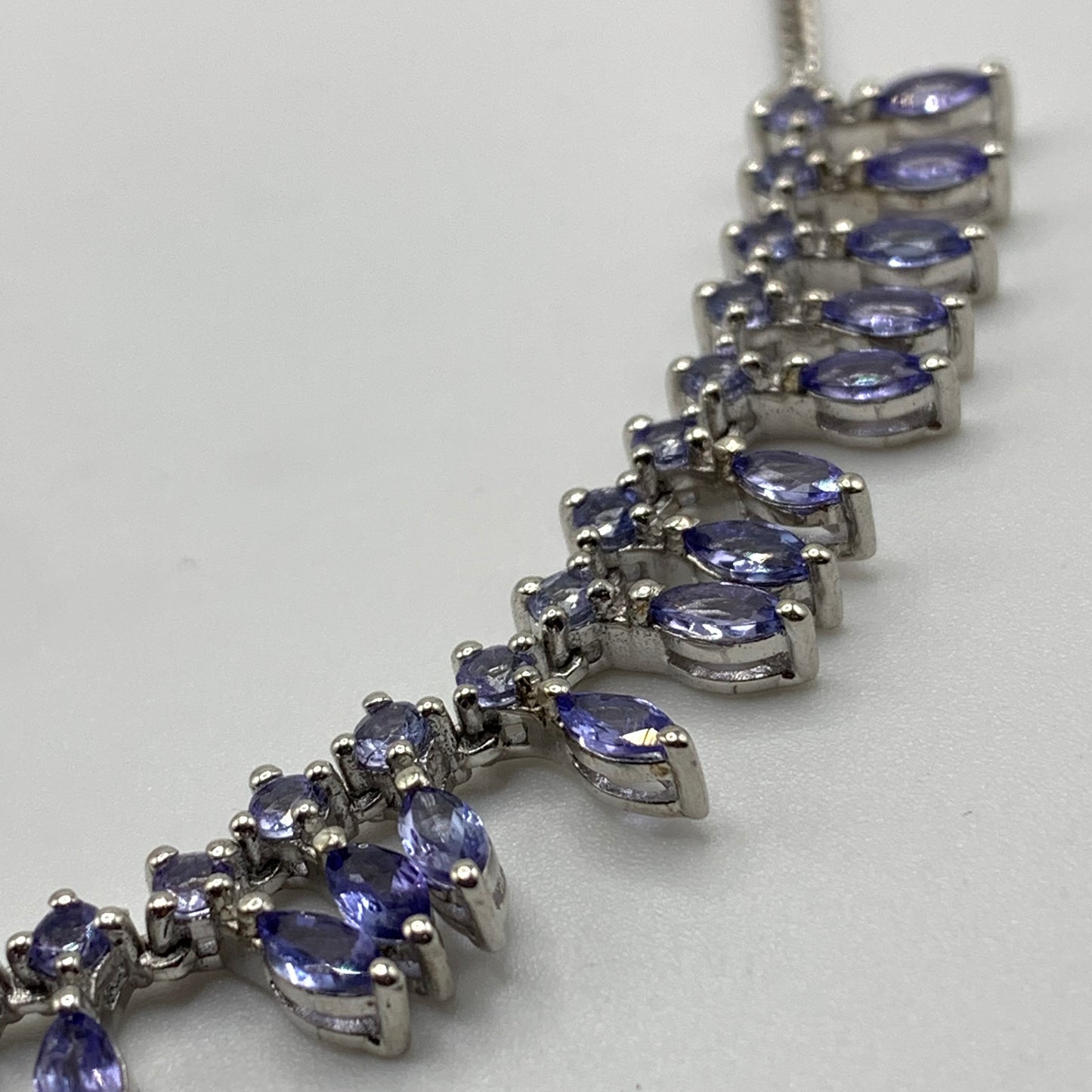 STS Sterling silver and Tanzanite gemstone necklace