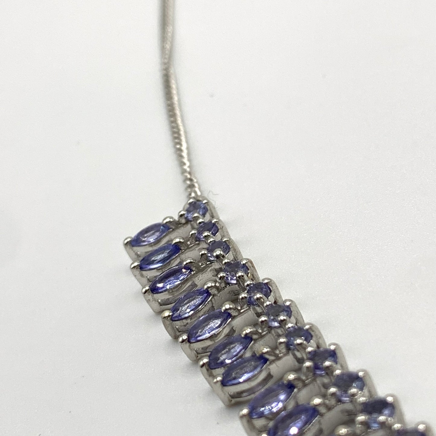 STS Sterling silver and Tanzanite gemstone necklace