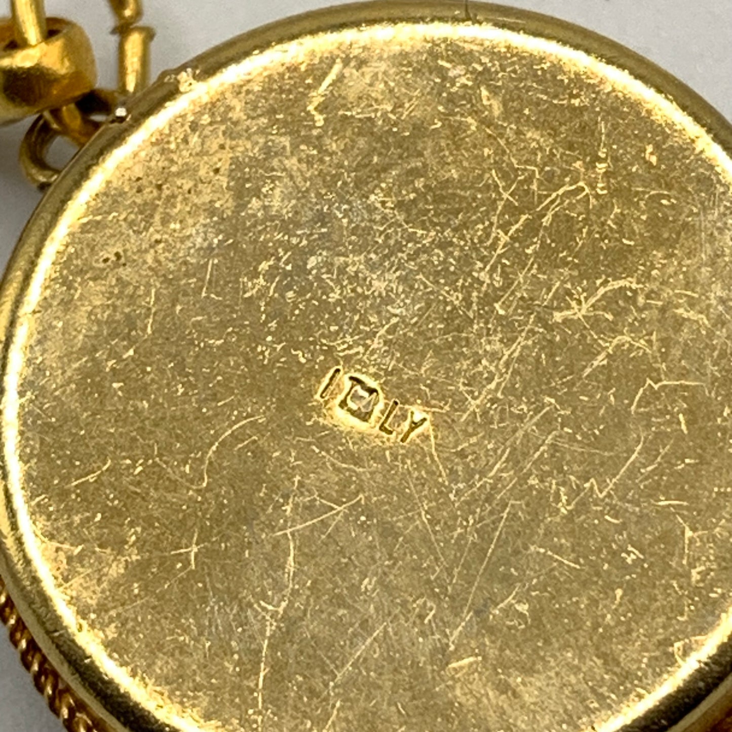 Vintage Micromosaic Round GoldTone Keychain – Made in Italy