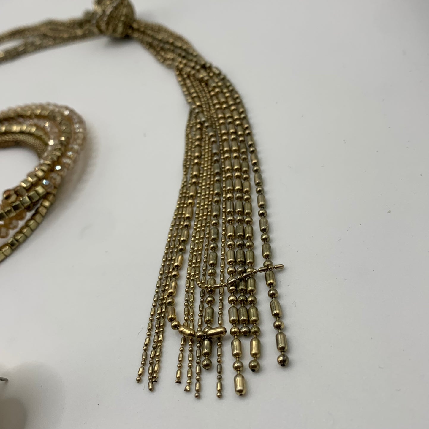 Mixed Lot - Alfani Necklace, Austrian Crystal Brooch Pendant, Pierced Heart Shape Studs, Rhinestone Beaded Wrap
